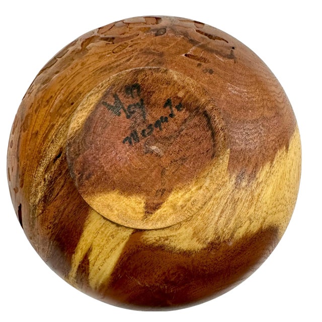 Natural Edge Collard Wood Turning Bowl For Sale In Birmingham - Image 6 of 9