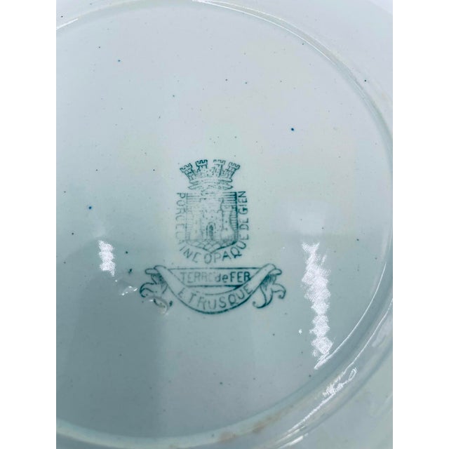 Antique Dessert Plate by Gien, France, 1955, Set of 3 For Sale - Image 8 of 10