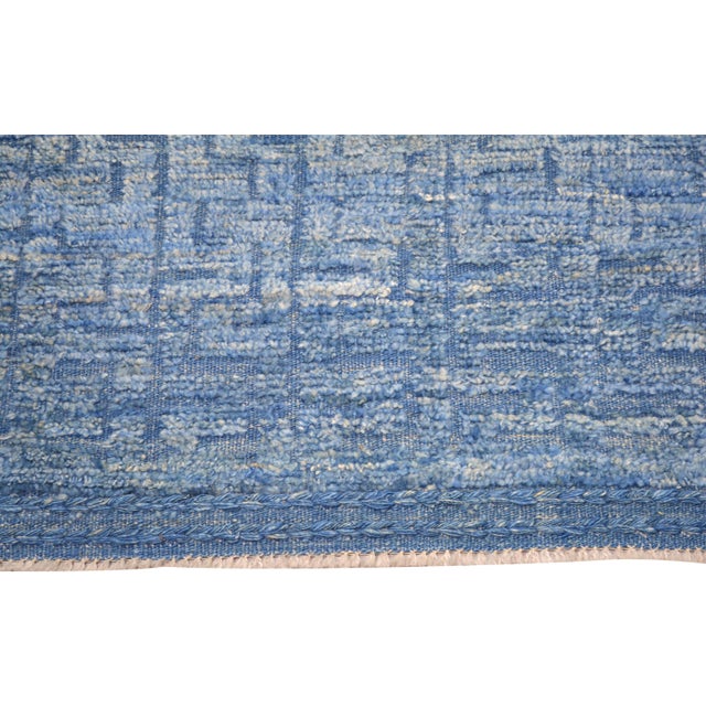 Moroccan Hand Knotted Wool Rug, 3'x9'4" For Sale - Image 4 of 5