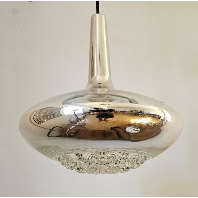 1970s Mid-Century Glass Pendant Light from Peill & Putzler, Germany, 1970s For Sale - Image 5 of 13