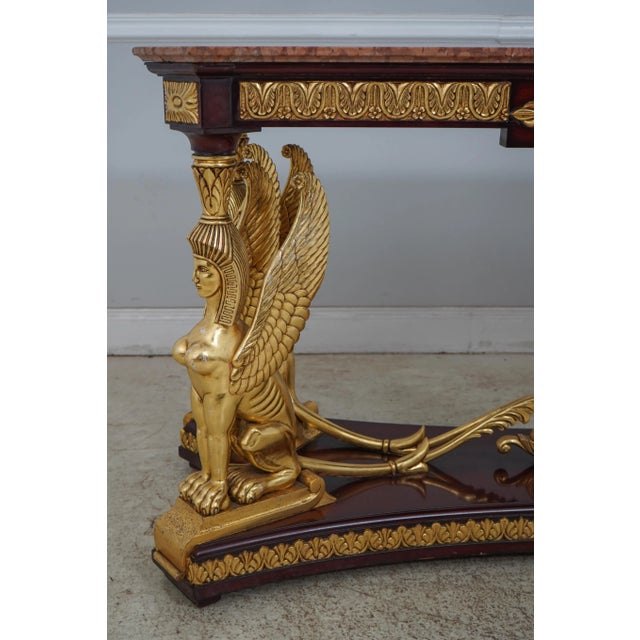 French Empire Full Winged Sphinx Marble Top Console For Sale In Philadelphia - Image 6 of 12