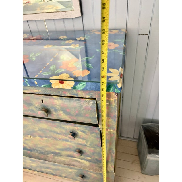 Antique Chest of Drawers – Original Casters, Keyholes & Wood Pulls For Sale - Image 10 of 11