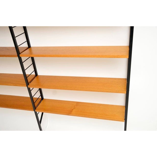 Wood Vintage Teak Ladderax Bookcase Shelving from Staples Cricklewood, 1960s For Sale - Image 7 of 11