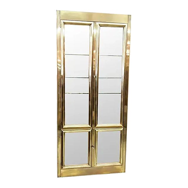 1970s Mastercraft Brass Vitrine For Sale