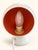 1970s Vintage Space Age Eyeball Table Lamp – White With Red Interior, C. 1970s–1980s For Sale - Image 5 of 6