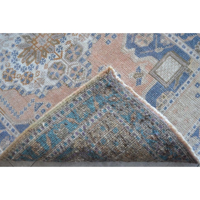 1960s 1960s Vintage Hand Knotted Small Rug For Sale - Image 5 of 6