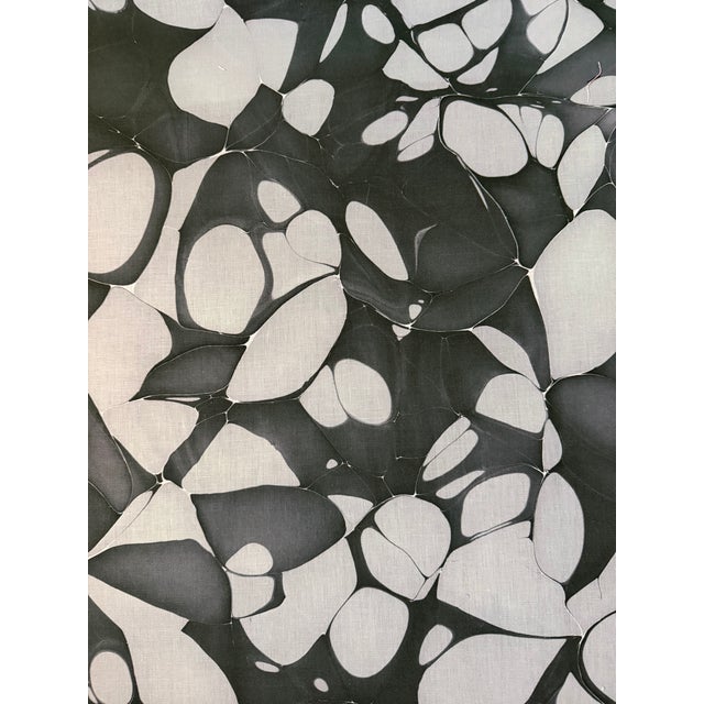 Traditional Rule of Three Fabric 1 1/2 Yards Mosaic Fabric Mission Olive Linen For Sale - Image 3 of 6