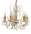 Vintage Brass and Lead Crystal Chandelier from Preico, 1980s For Sale