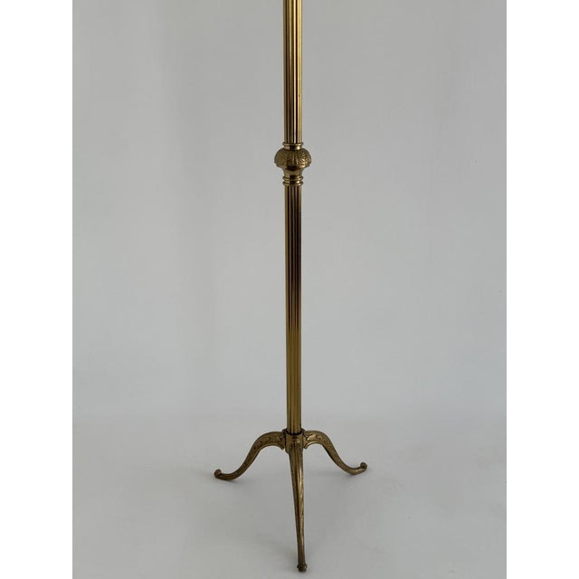 Vintage Brass Coat Rack with Rotating Crown and Fluted Column, 1960s For Sale - Image 18 of 18
