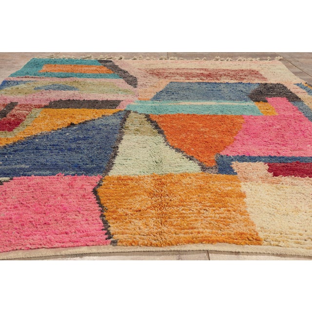 Contemporary Boujad Moroccan Rug, 08'01 X 11'02 For Sale - Image 9 of 10
