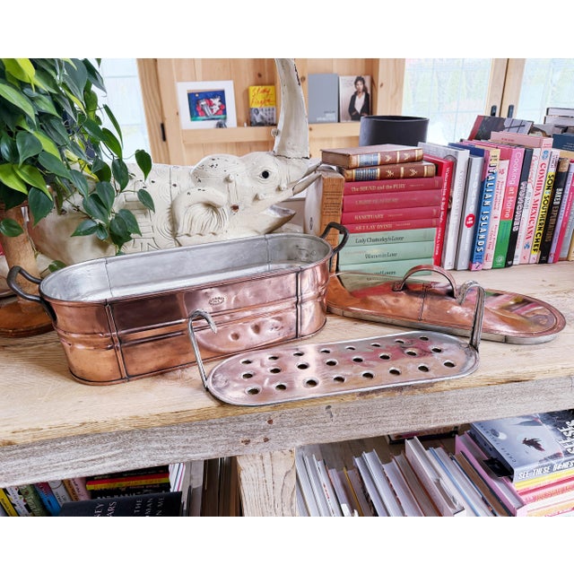 Antique Duparquet Copper Fish Poacher Stamped “Js Newport” For Sale - Image 12 of 12