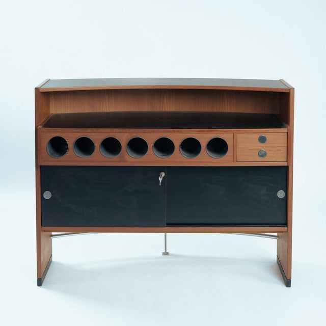 Boomerang Dry Bar Cabinet in Teak by Erik Buch for Dyrlund, 1960s For Sale - Image 10 of 18