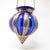Mid 20th Century Mid-Century Pewter Moroccan Lantern with Blue Glass For Sale - Image 5 of 13