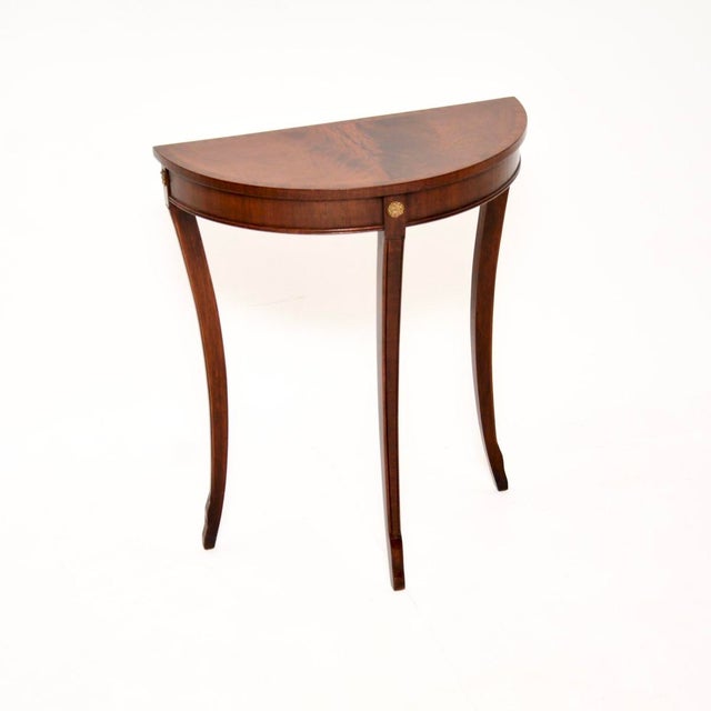 Brown Regency Style Console Table, 1950 For Sale - Image 8 of 8