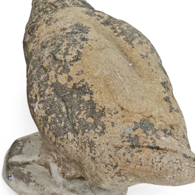 1950s French Weathered Concrete Garden Geese With Lichen Patina, Pair For Sale - Image 15 of 16