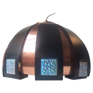 Danish Mid-Century Copper Pendant by Werner Schou for Coronell, 1960s For Sale