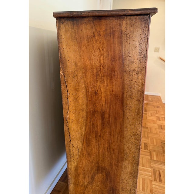 Antique French Walnut Vitrine Display Cabinet For Sale - Image 13 of 14