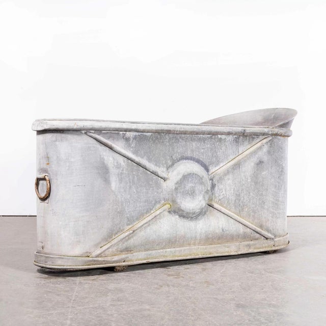 1940’s Original French Zinc – Galvanised Bath – Planter. Good example of an early original French zinc bath that makes a...