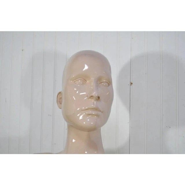 Vintage Female Woman Fiberglass Full Mannequin Dress Form Display on Stand For Sale - Image 4 of 12