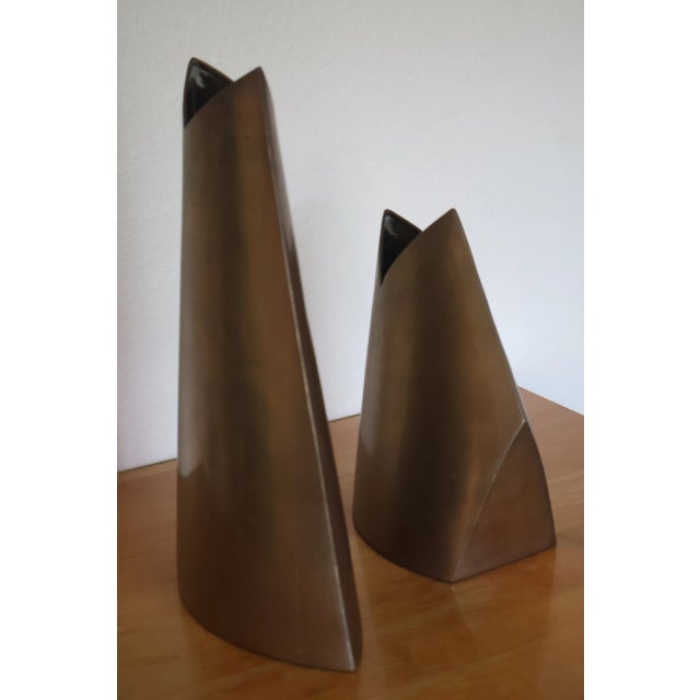 Pair of Brass Vases by James Johnston, 1960s For Sale - Image 18 of 18