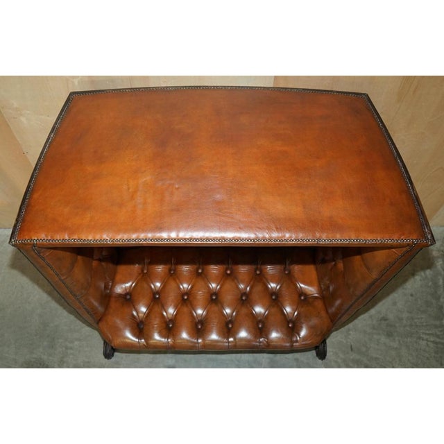 Victorian Brown Leather Carriage Seat Sofa with Royal Armorial Coat of Arms For Sale - Image 12 of 18