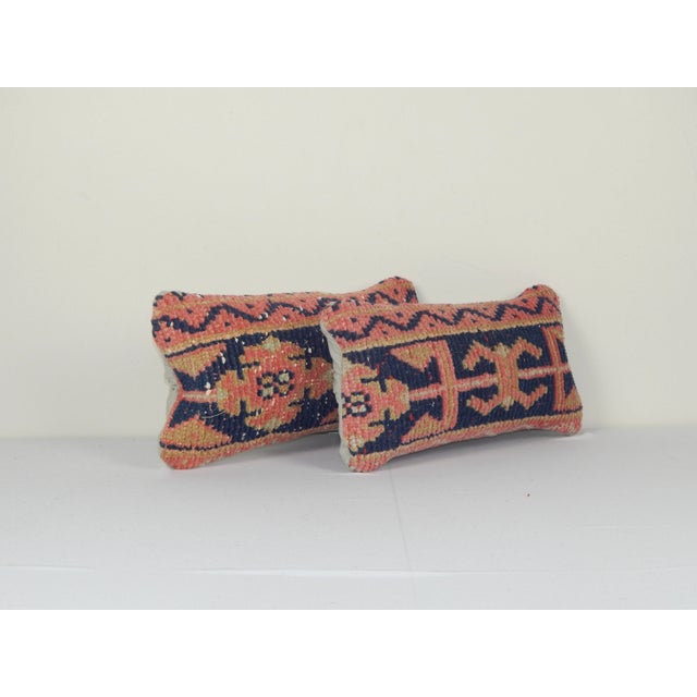 Mid-Century Modern Turkish Wool Rug Cushion Cover - A Pair For Sale - Image 3 of 5
