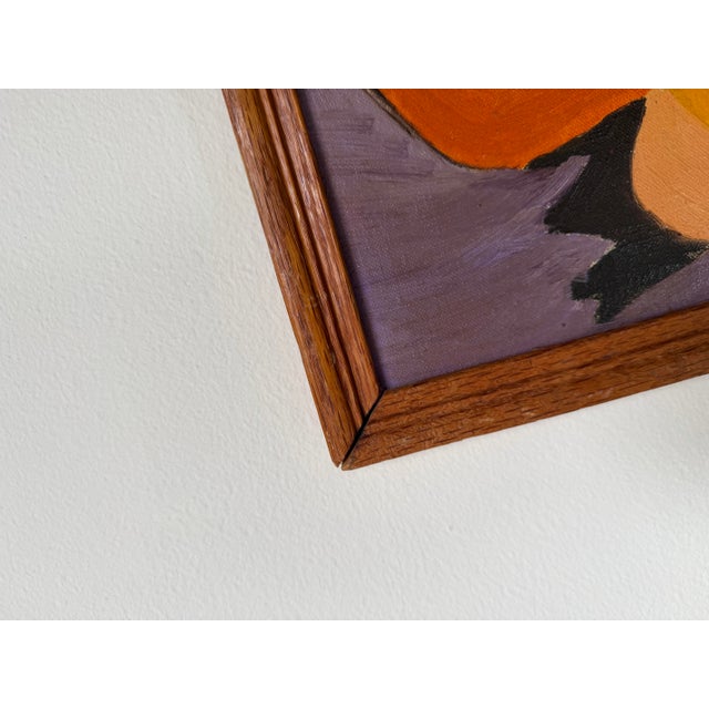 1975 Vintage E. Hanniferd Abstract Still Life Oil on Board Painting – Framed For Sale - Image 11 of 12