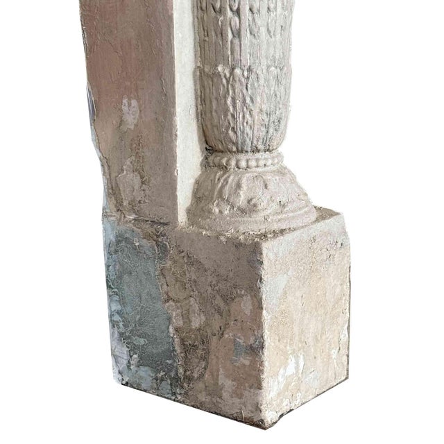Antique Louis XV Style Plaster Fireplace Mantel For Sale In New York - Image 6 of 9