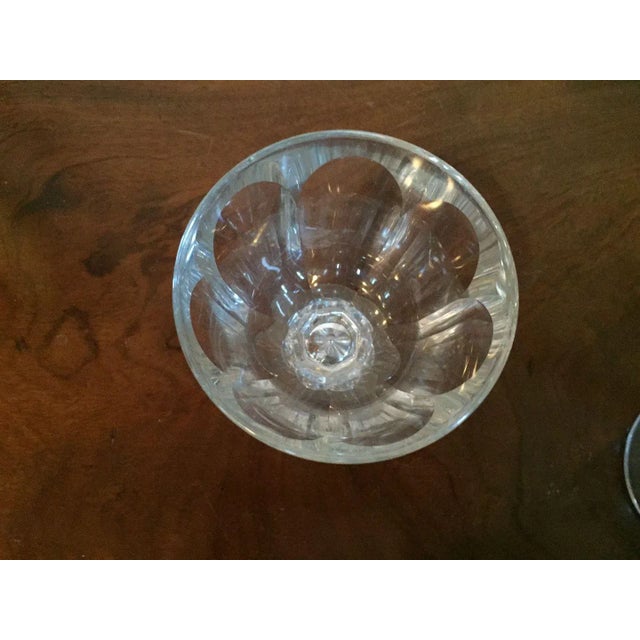 Large pair antique 19th c. American brilliant glass cut crystal wine goblets. Heavy weight and highest quality. Each...