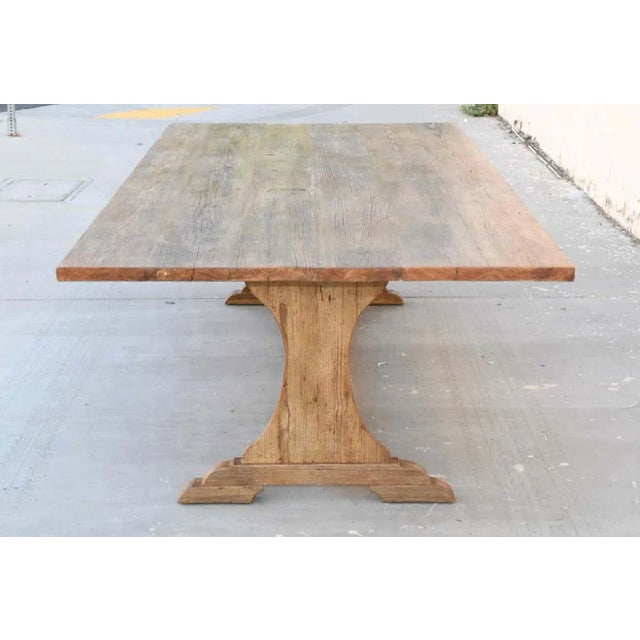 American Dining Table Made from Reclaimed Pine by Petersen Antiques For Sale - Image 3 of 9