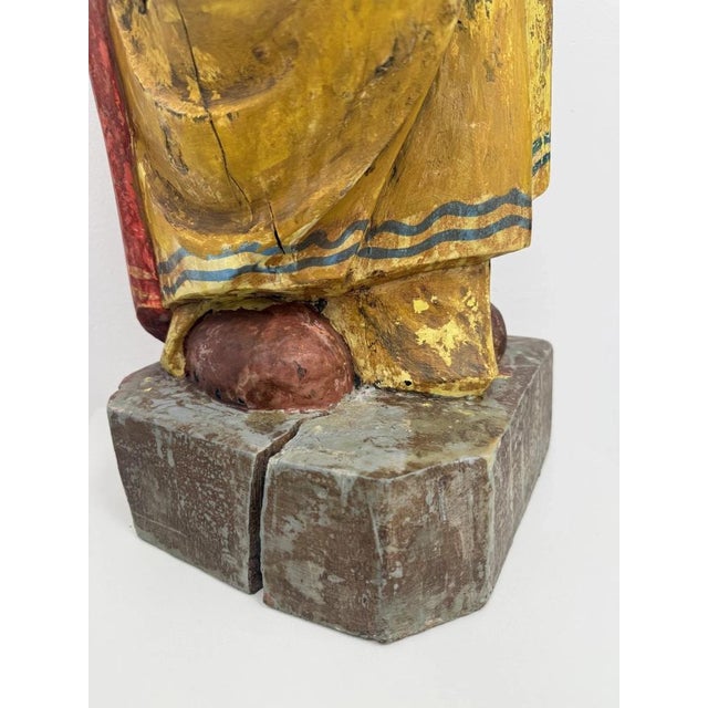 Wood Baroque Devotional Figure of St. Joseph with the Christ Child, Southern Germany, 1750-1800 For Sale - Image 7 of 18