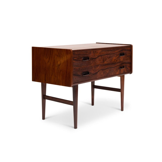 Mid-Century Modern Vintage Danish Mid-Century Two-Drawer Rosewood Chest 1960s For Sale - Image 3 of 6