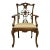 Vintage Traditional Style Ribbon Back Dining Arm Chair For Sale