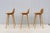 Danish Iskos-Berlin for Muuto Brown Leather Fiber Bar Stools Oak Base - Set of 3 For Sale - Image 12 of 18