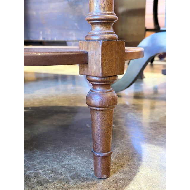 Brown Vintage Louis XVI Style Round Marble Top Side Table With Lower Shelf For Sale - Image 8 of 8