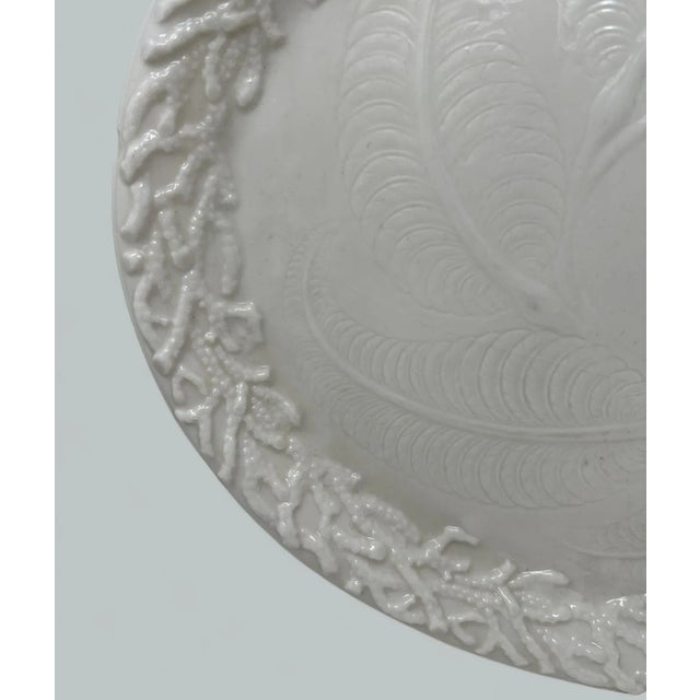 Belleek Pottery Ltd. Antique Irish Belleek Porcelain Echinus Tray Centerpiece Black Mark Ireland 1891 For Sale - Image 4 of 9