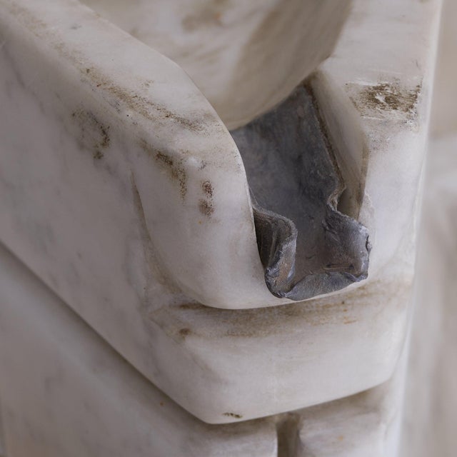 Modern 1980s Carrara Marble Fountain or Sculpture in the Manner of Paul Brandenburg For Sale - Image 3 of 9