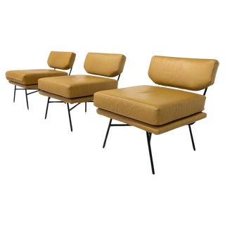 Mid-Century Modern Elettra Armchairs attributed to Stdio BBPR for Arflex, 1950s, Set of 3 For Sale