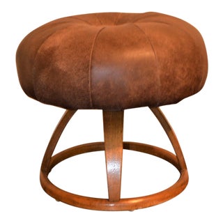 1950s Vintage Bentwood Swivel Stool For Sale