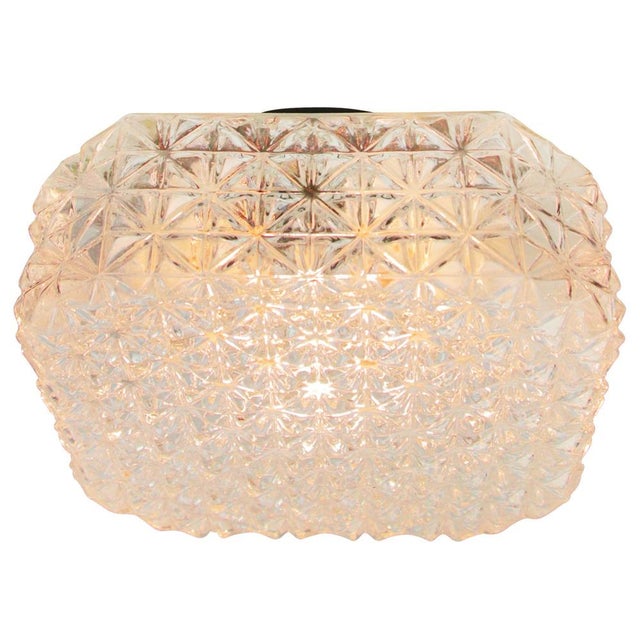 Mid-Century Modern Mid-Century Clear Square Glass Wall Sconce For Sale - Image 3 of 6