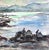 American Fishing Boats at Shore, 1940's Alaskan Seascape Watercolor For Sale - Image 3 of 4