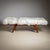 White Large Mid-Century Wooden Daybed with Adjustable Headrest and Sheepskin Upholster For Sale - Image 8 of 8