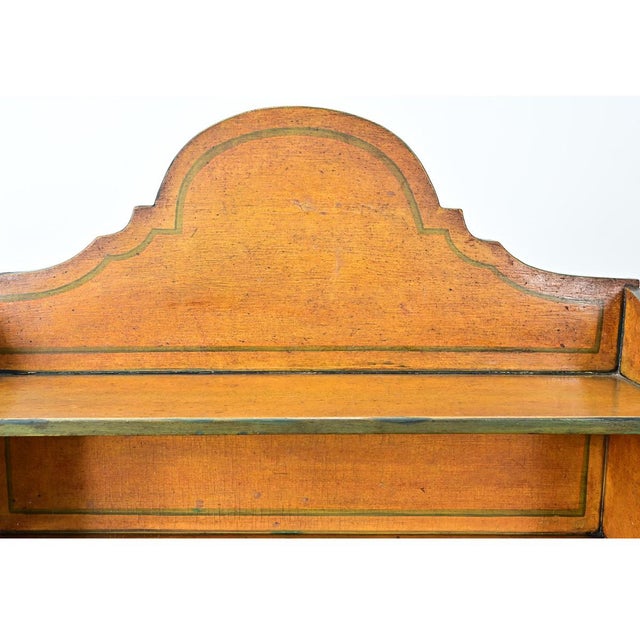 English Early 20th Century Painted Pine Waterfall Bookcase For Sale - Image 12 of 15