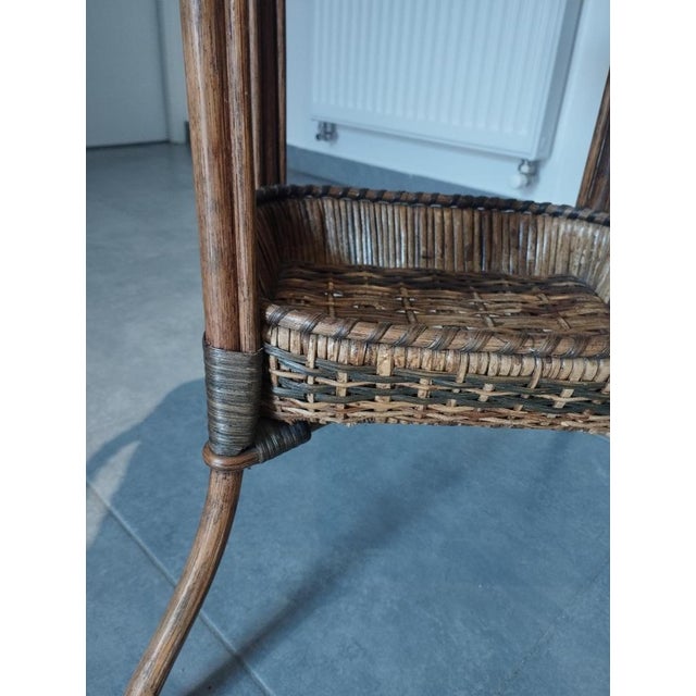 Antique Wicker Side Table, 1890s For Sale - Image 5 of 18
