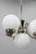 Art Deco Chrome Chandelier with White Globe Shades, 1930s For Sale - Image 6 of 13