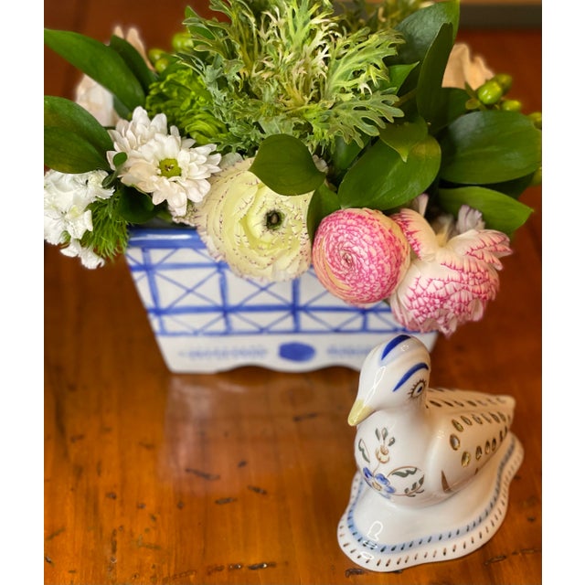 Ceramic Faience. Bird Figurine For Sale - Image 11 of 11