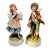 Vintage Lefton Porcelain Figurines Boy and Girl With Doves and Holding Bird Cages #Kw4045 For Sale