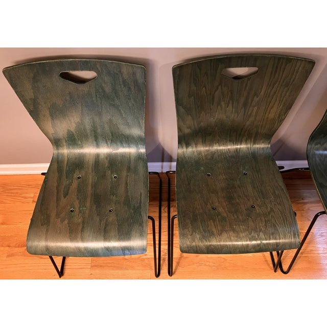 High quality bent plywood stackable chairs made by Worden Co. Worden is a Holland, MI based company known for high quality...