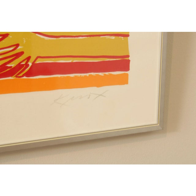 Vintage Modern Silkscreen Art Print, Signed 'KMX' For Sale - Image 11 of 13