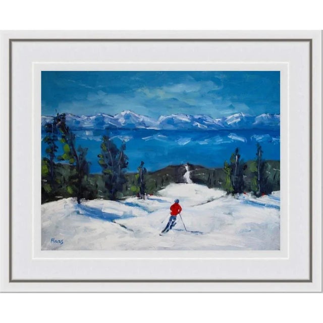 Winterscapes — Diamond Peak Run Original Oil on Gallery Wrapped Canvas For Sale - Image 10 of 11